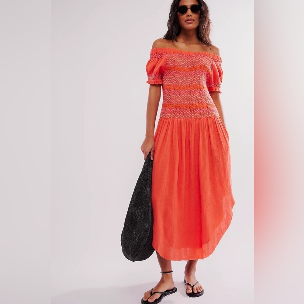 🌸Free People Catch Me Midi Dress